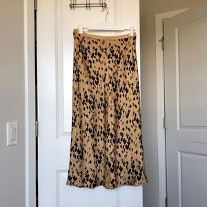 Anine Bing Bar Silk Midi Skirt M